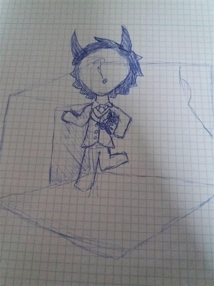 Actualmente dejé de dibujar tanto como lo hacía hace años, y si llego a dibujar algo, son solamente bócetos feos, solamente para plantearme ideas sobre cosas y tal.

Creo que el último dibujo que quise hacer de forma un poco más seria fue un OC de Third World Tournament que sería Dreamcore/Weirdcore rep y más cosas, pero ahí lo dejé.

Tengo un montón de más dibujos conceptuales de como lo quería hacer y varios textos, pero como esto no deja enviar más de una imagen, pues dejo solamente esto: