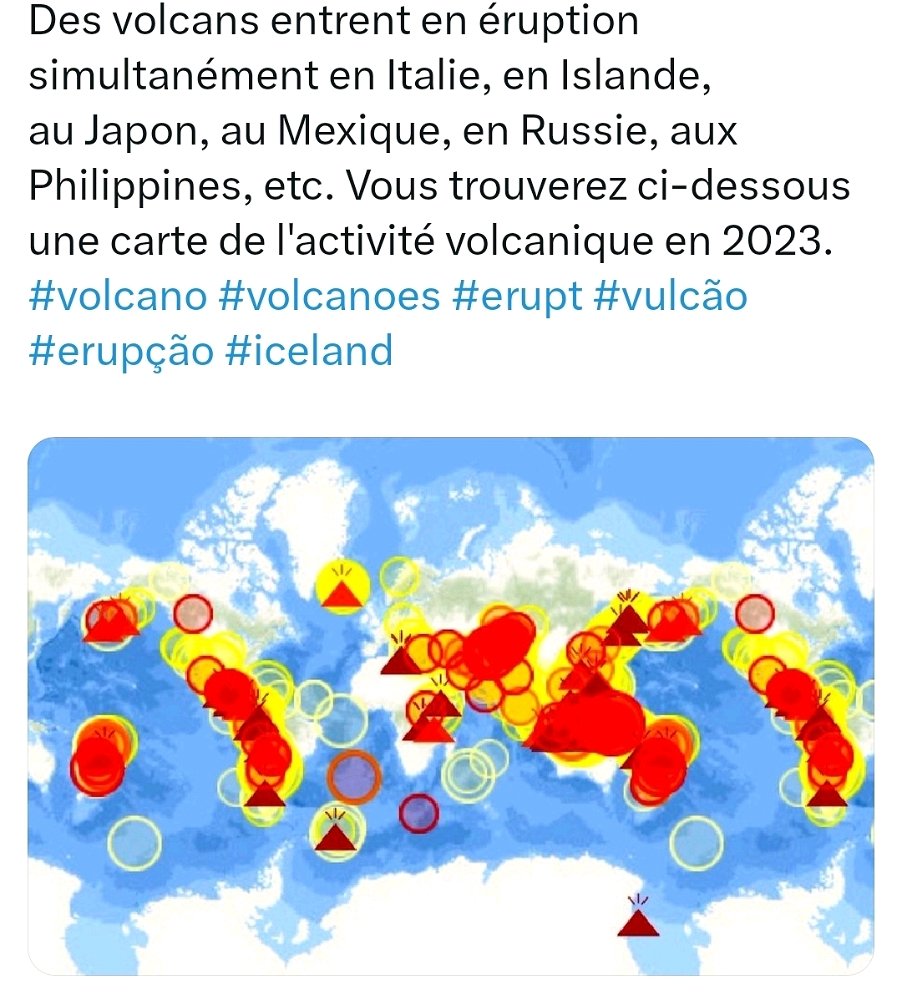 Carte des volcans 2023 😳