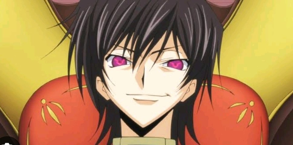Los ojos de Lelouch con el Geass.