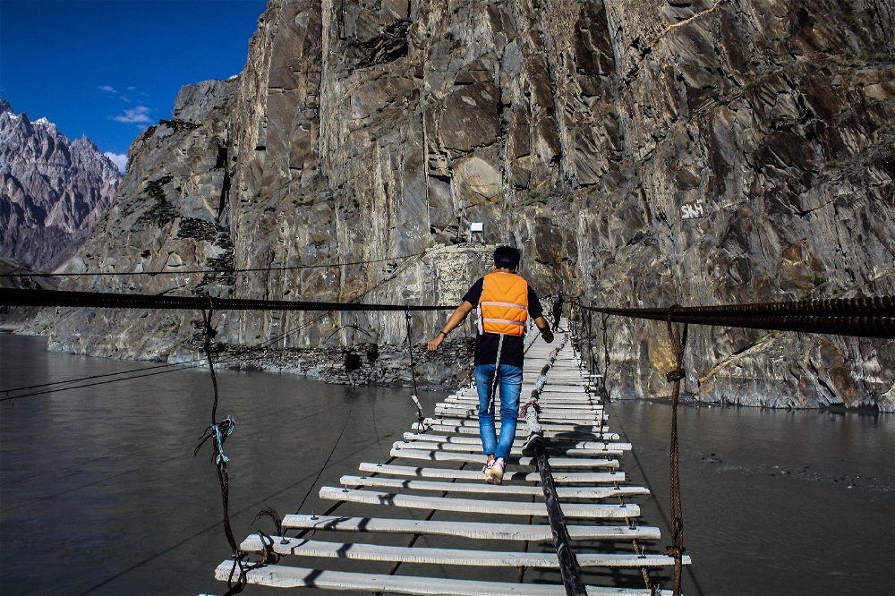 Hussaini Bridge is known as the most dangerous bridge in the world, the Hussaini Hanging Bridge is only one of many precarious rope bridges in Northern Pakistan.