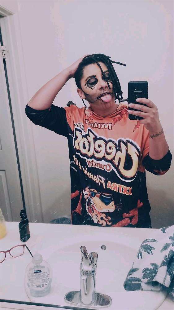 My face from last night