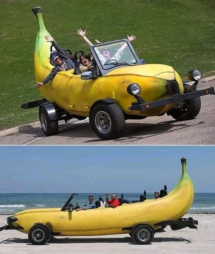 Bon voyage!!!  😘😍😘😍.
 Bonne fin de semaine!!!  🎉😃😃.
 Voiture banane. 😜😜. Qui dit Mieux 🤭😲