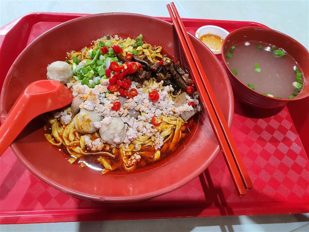 Minced Pork Noodle for lunch today😋