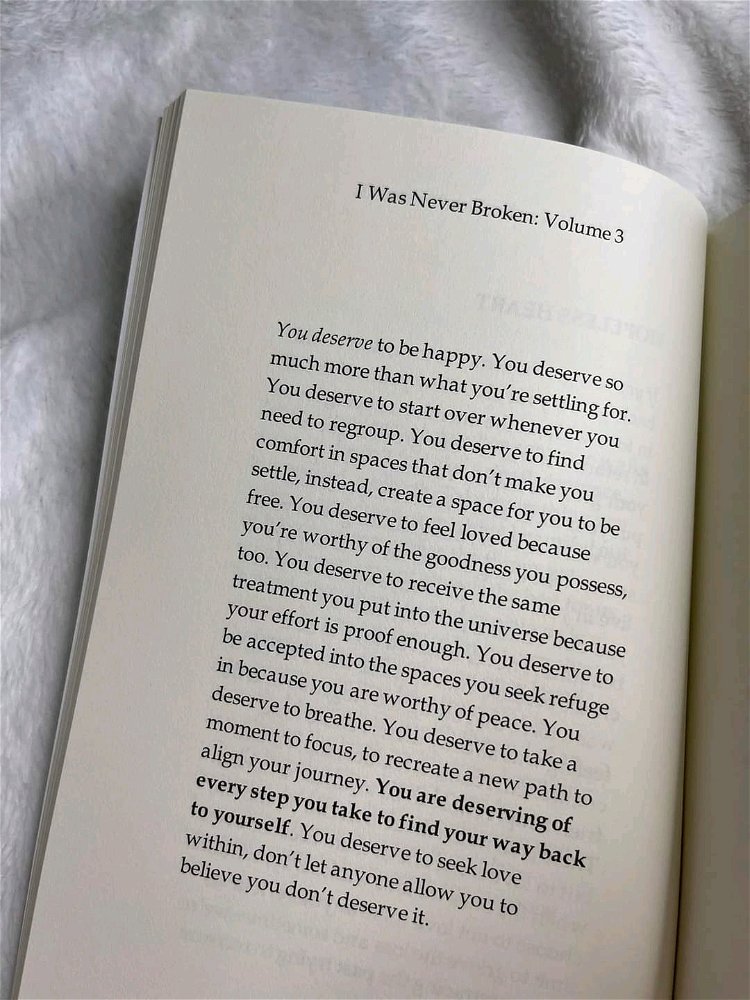 Say it with me, "you deserve to be happy"