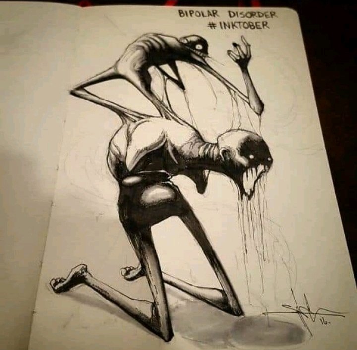 Suffering from a bipolar patient.