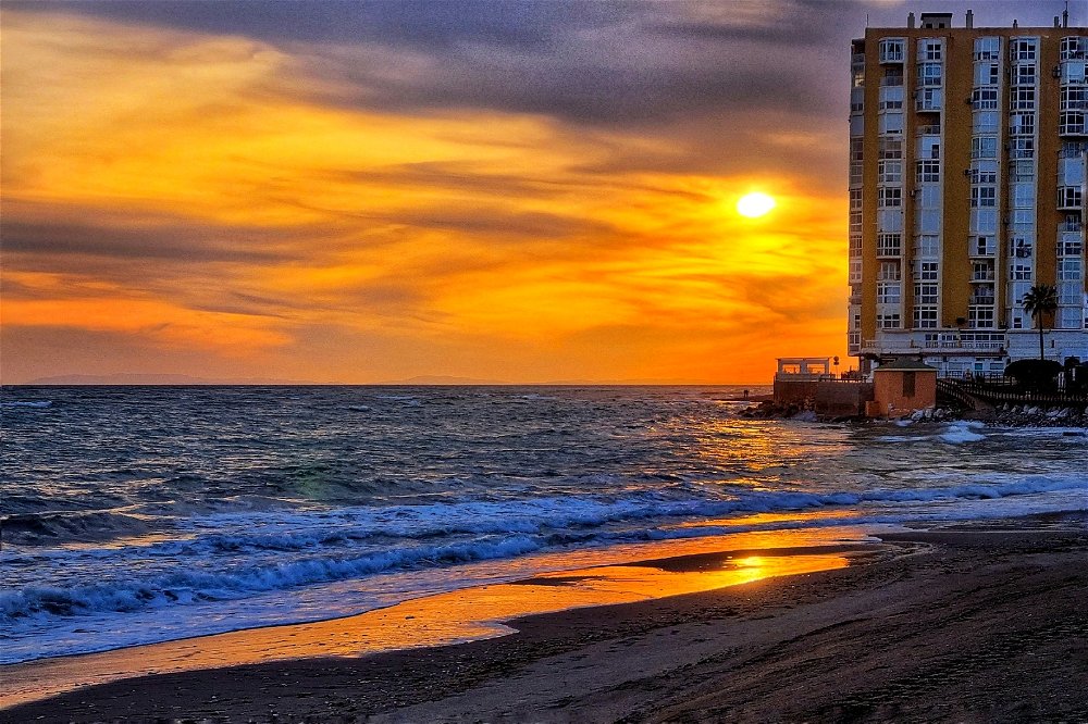 A perfect sunset at the end of a beautiful day