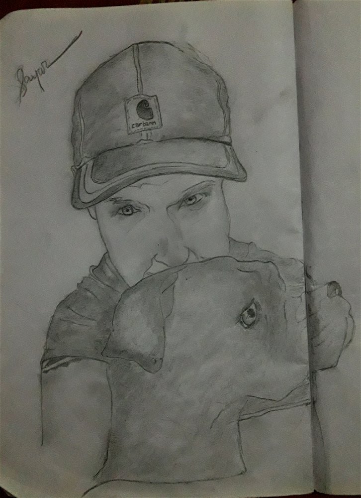 Backstreet Boys Nick Carter with his dog just try to figure it out