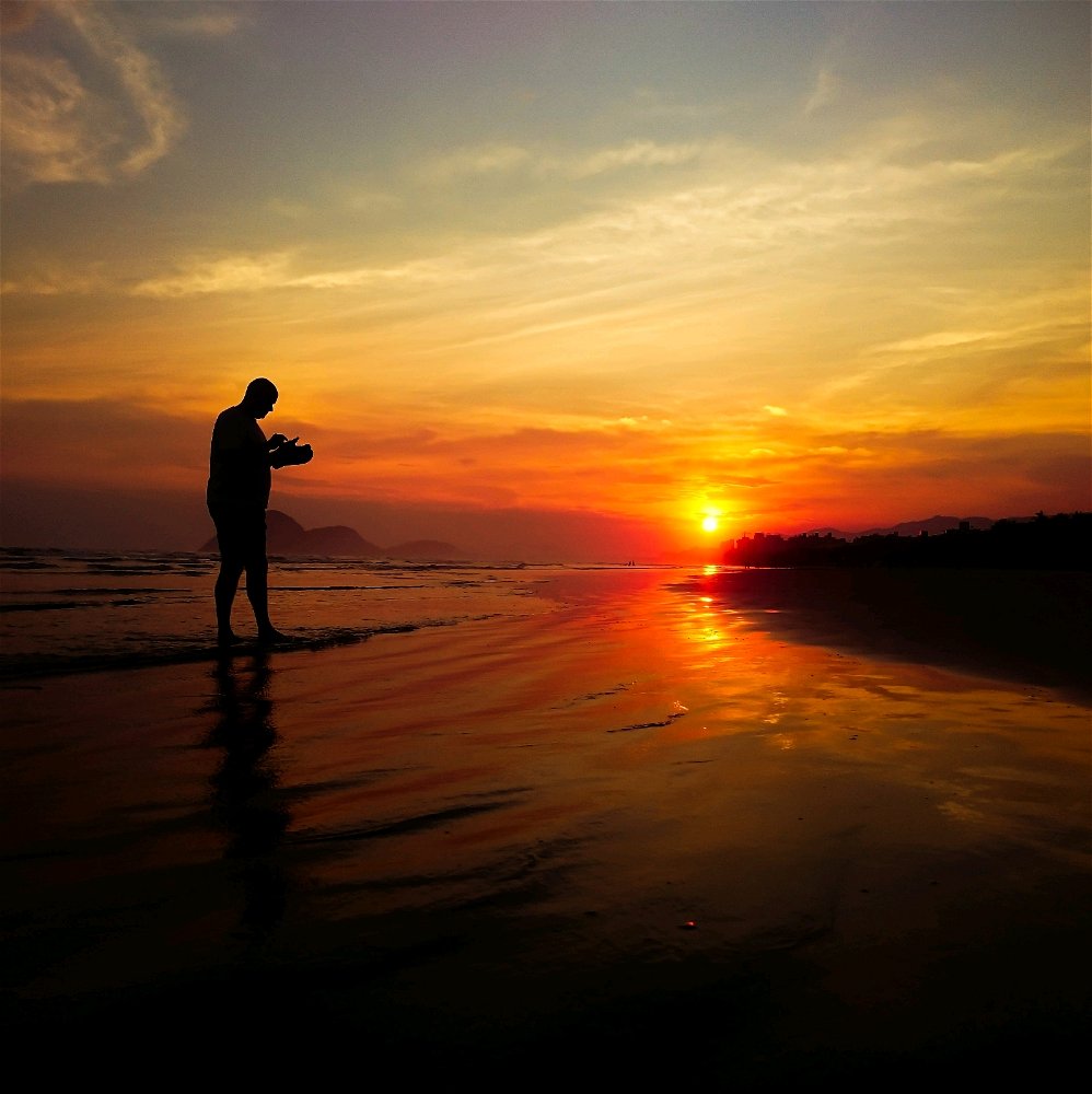 Pôr do sol na praia