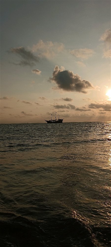 En el mar...