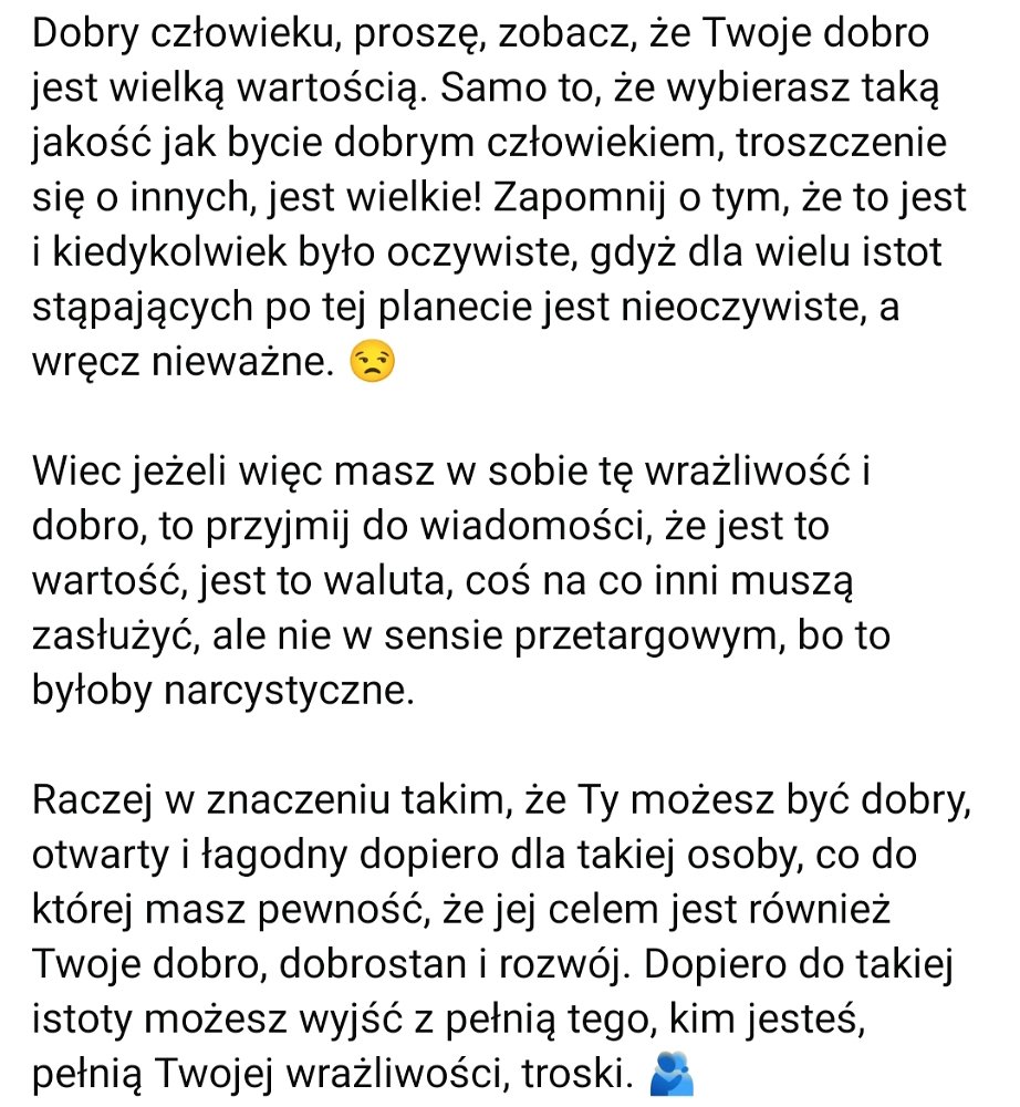 Bądźcie dobrzy tylko dla tych co na to zasługują😊