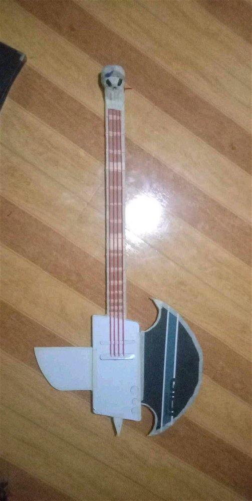 Working on Marshall Lee's guitar