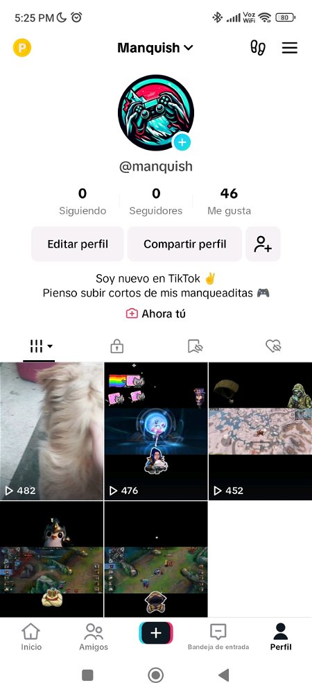 Recién me cree esta cuenta de TikTok por si me quieren echar una manito dando like y siguiéndome ✌️