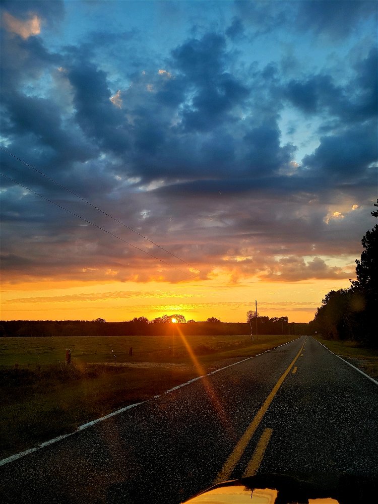 October 31st 2023 sunrise, somewhere in the south eastern US. 🙃🎃