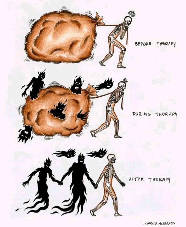 A veces ir al psicólogo no implica necesariamente que el "problema" desaparezca sino que vas para aprender a estar en paz con ello.