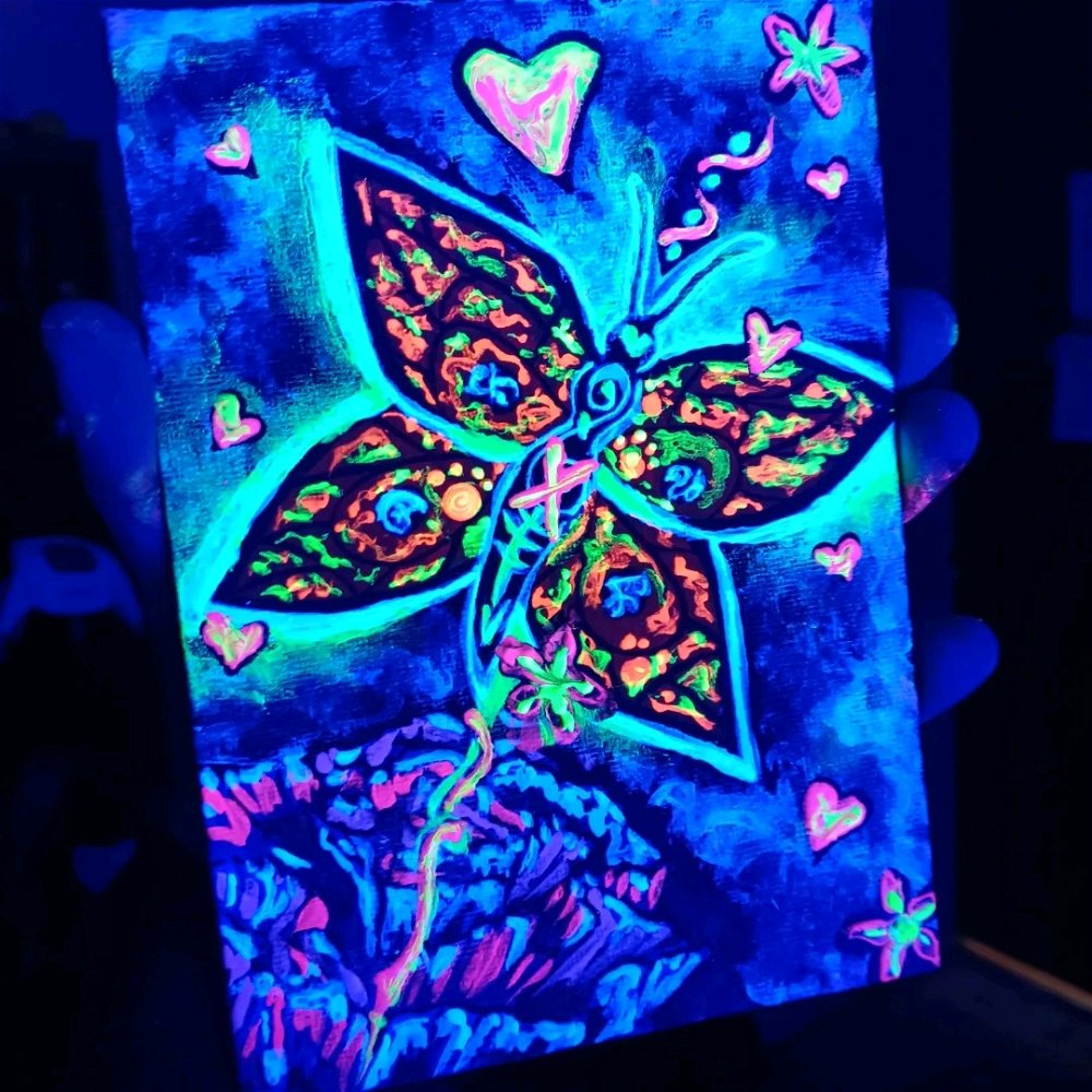 Blacklight painting
