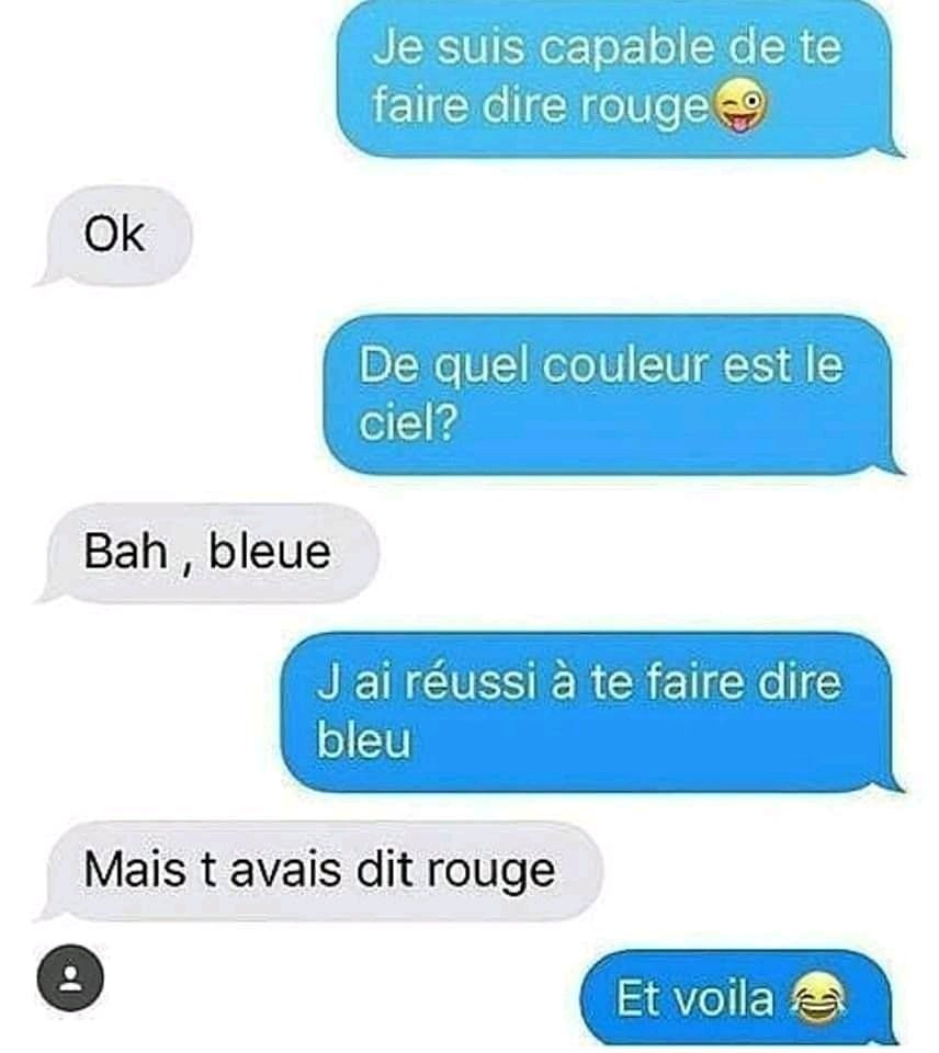 L'art de réussir à faire dire à quelqu'un ce que l'on veut 😆