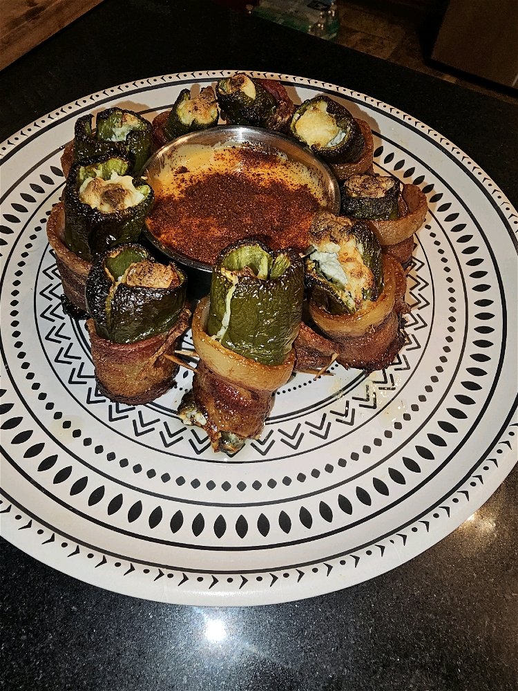 Bacon wrapped Jalapeño Poppers