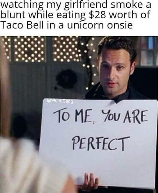 You’re cute, just the way you one bite a burrito caught me off guard