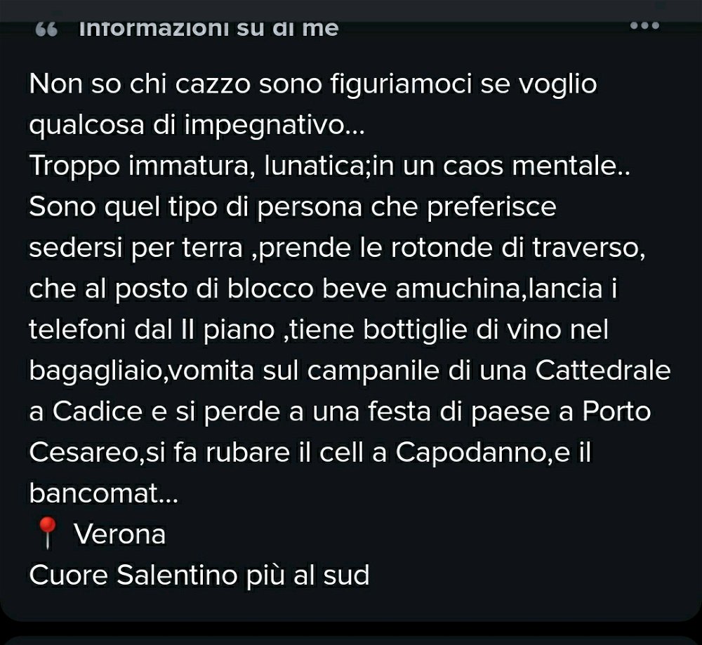 Perché sei single?