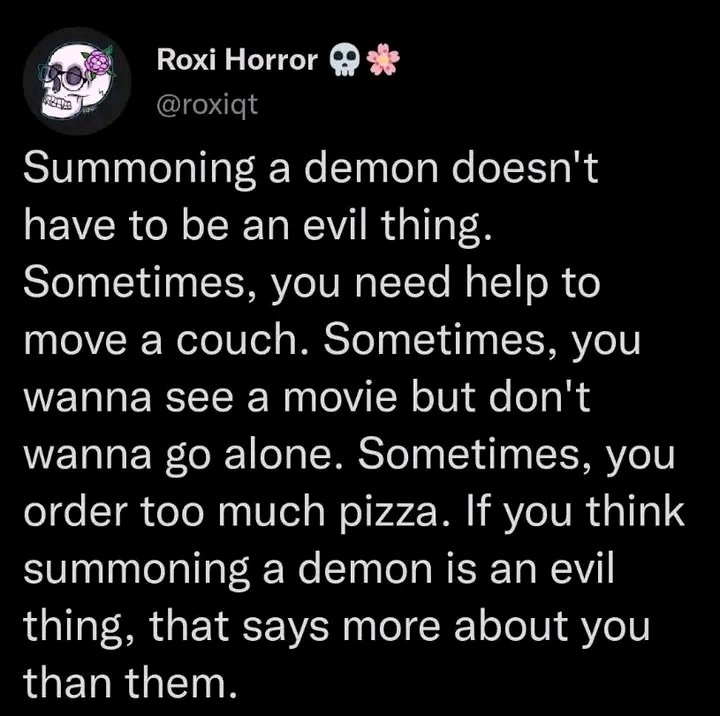 And sometimes you just want a good company.🖤