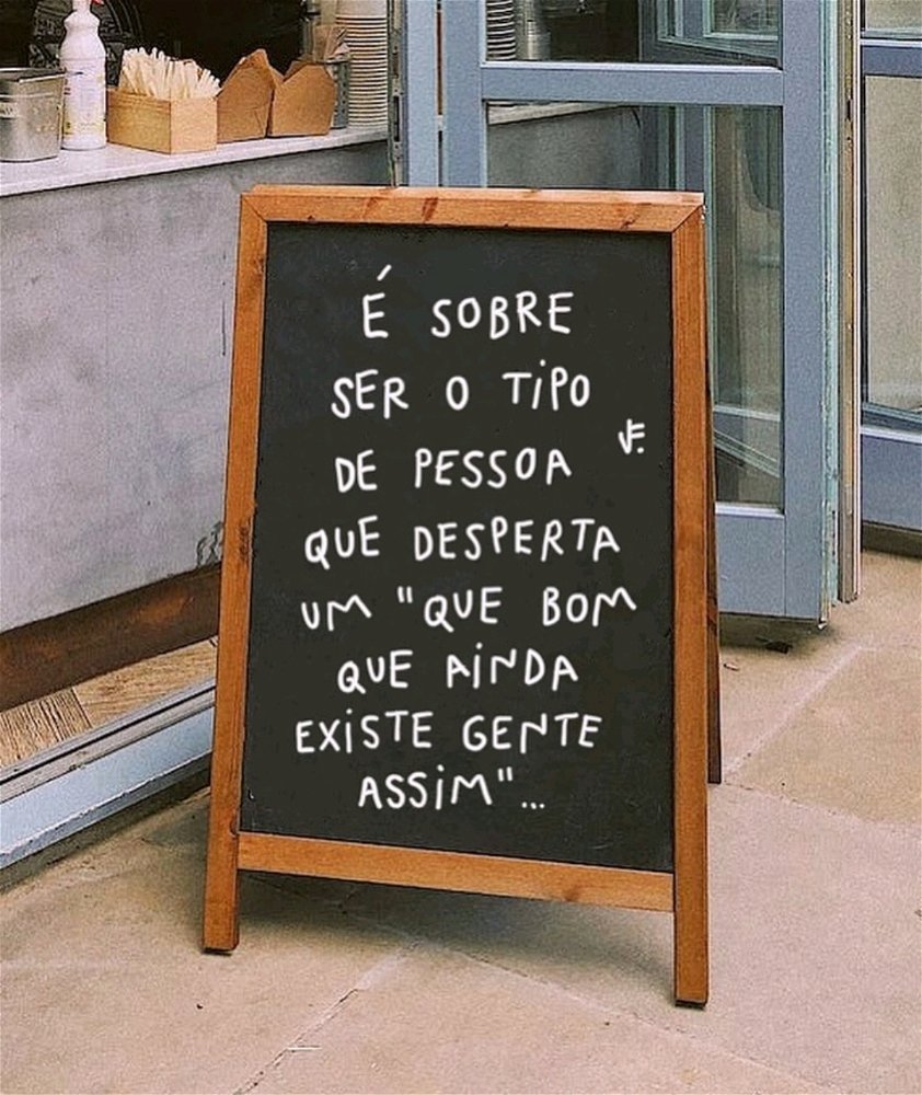 É sobre isso...
