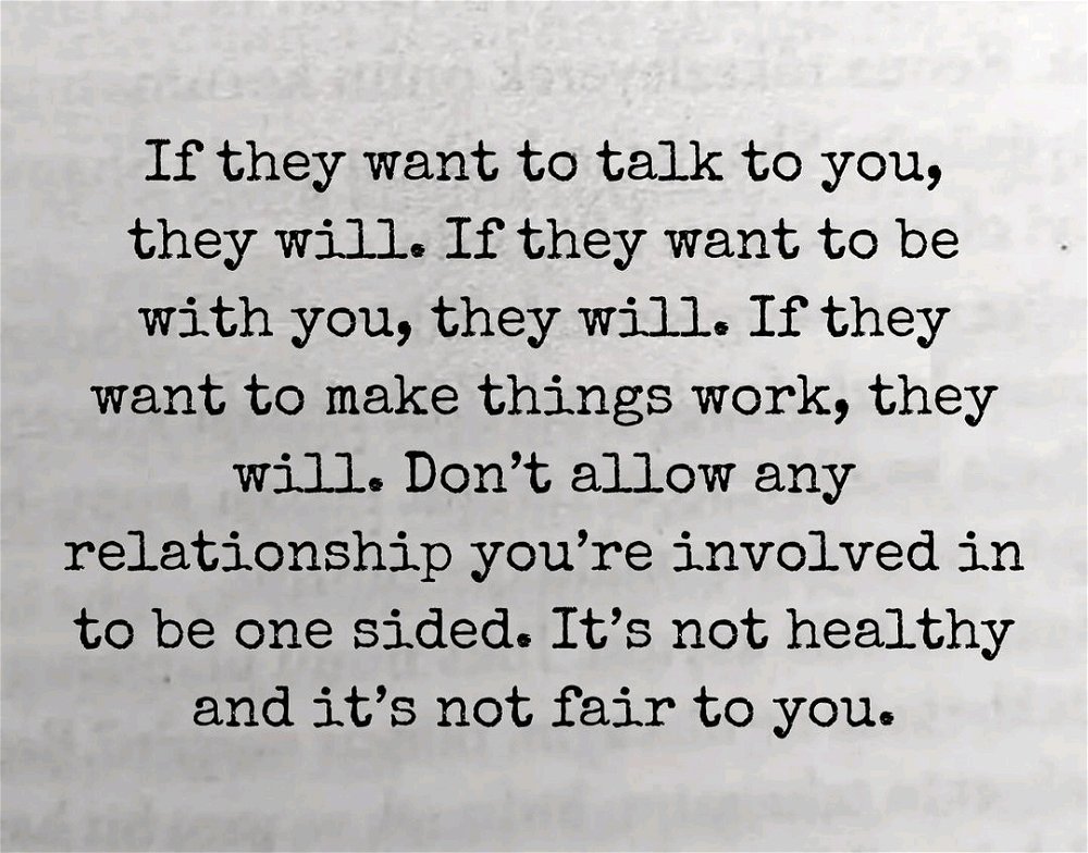 No more one-sided relationship.