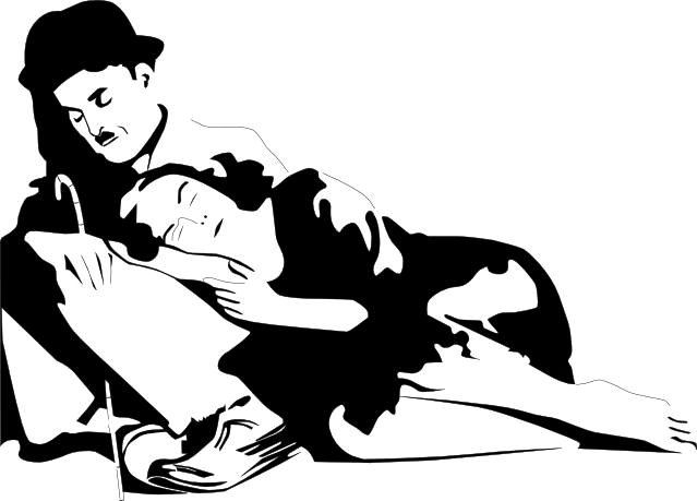 Charlie Chaplin modern times vector art
