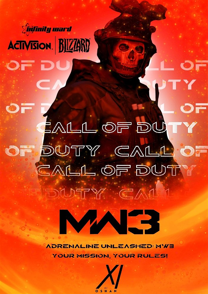 Call of Duty Modern Warfare 3 (2023) poster design done with Canva. 