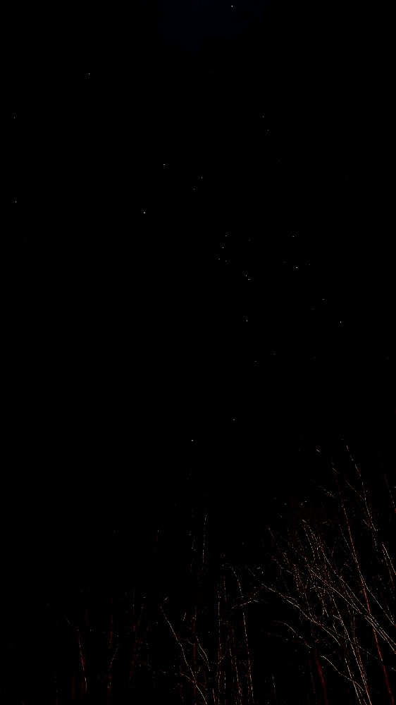 Una noche fría con un cielo hermoso