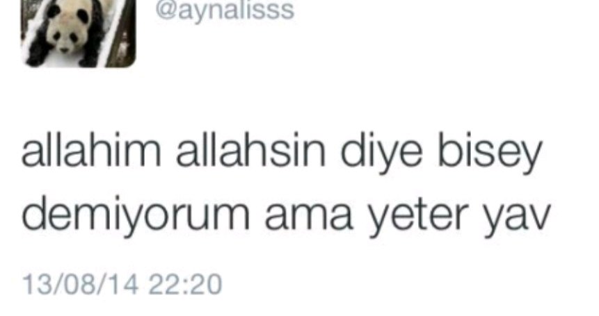 Yeter yav.
