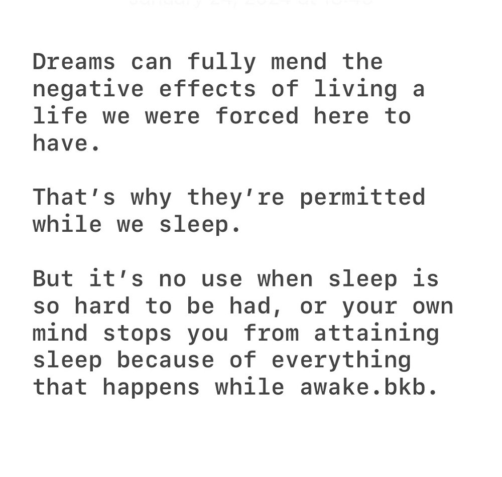 Do you dream?