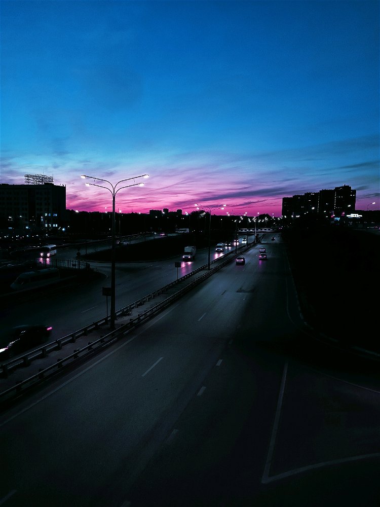 Город на закате