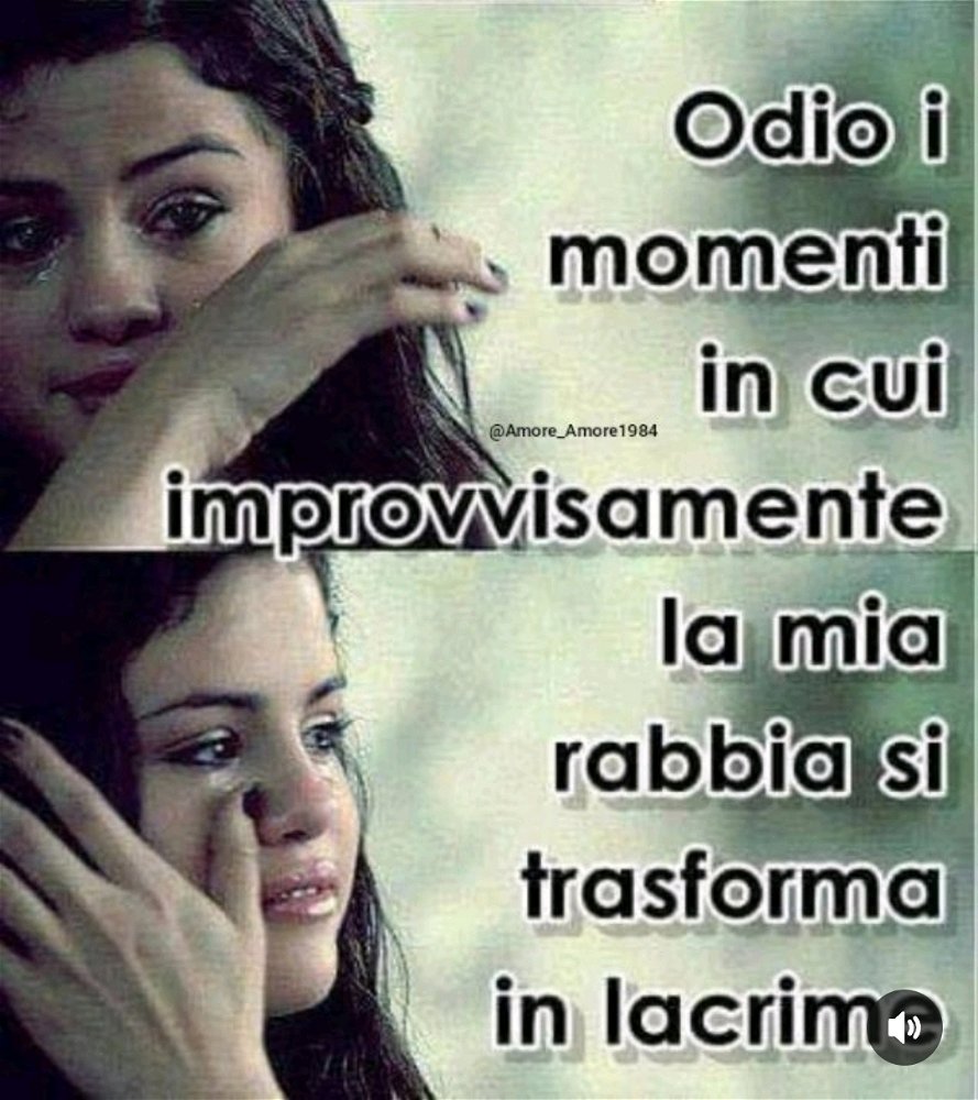 Qualche volta ci vuole un pianto liberatorio.. Siamo esseri umani.
