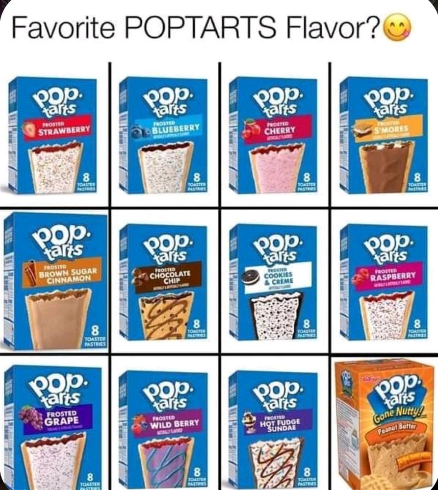 It's time to have a conversation. Although I like all pop tarts, smores is on the top for me.