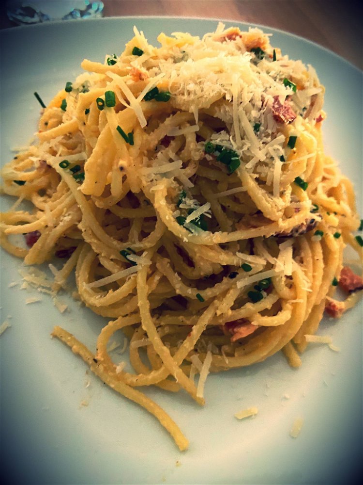 Špagety Carbonara😍 miluju testoviny😇😇