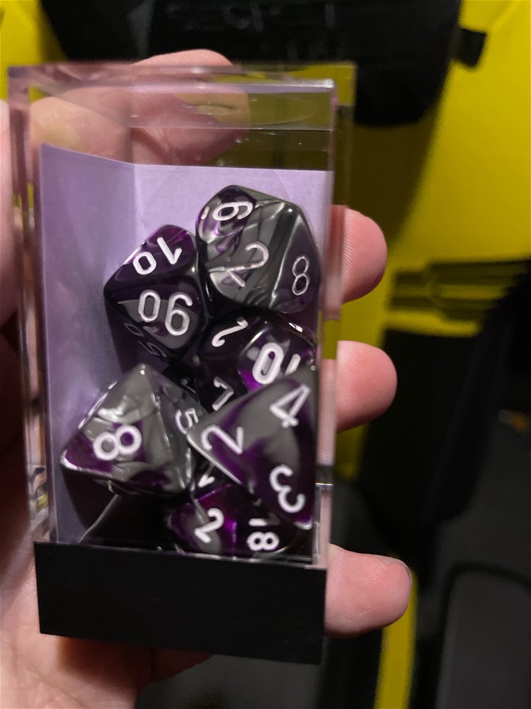 I got a super pretty set of dice for my bday.