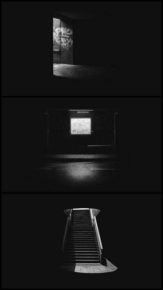 Černobílý minimalismus a Praha.