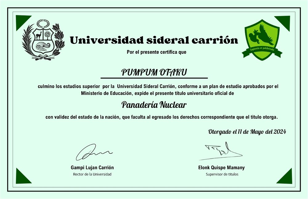 Ya tienen su título?