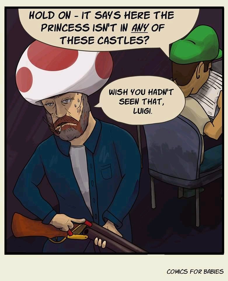Olhe para flores Luigi, vai ser rápido.