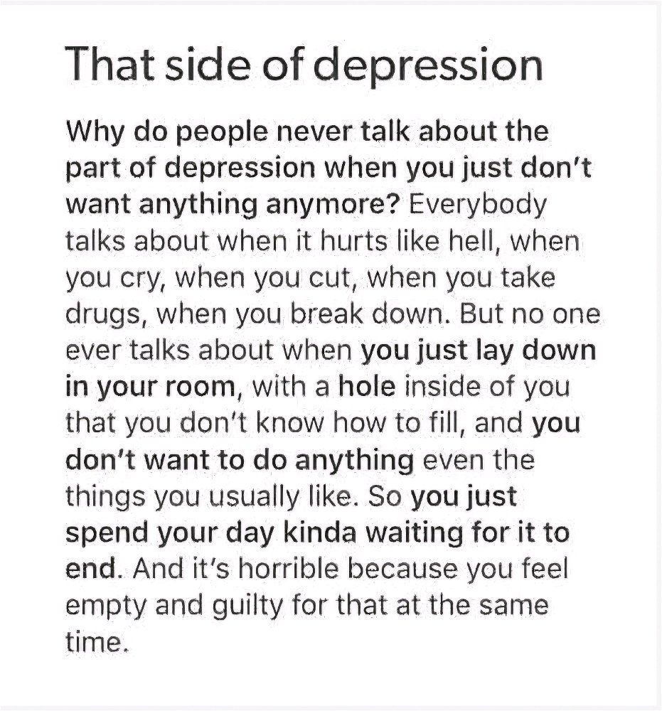 My side of depression