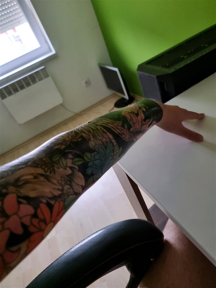 Floral sleeve getting filled in 🤞🏻