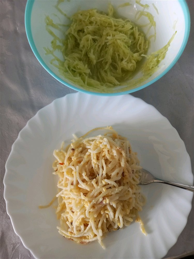 Tak jsem si ohřála včerejší carbonara 😀