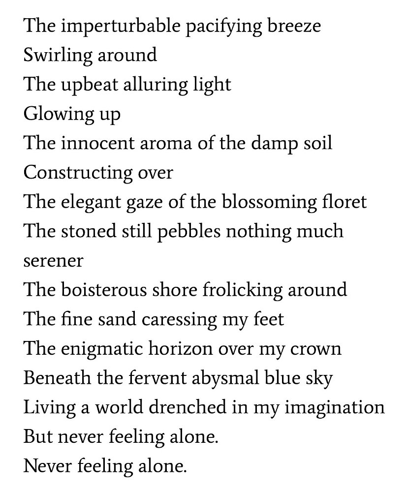 Never Feeling alone - something I wrote