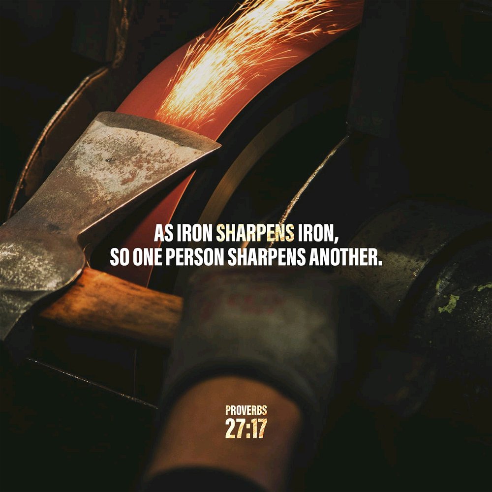HOW does a PERSON SHARPEN the OTHER person?