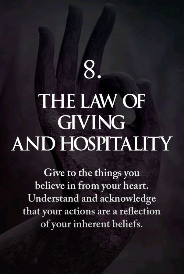 #8 The law of giving.