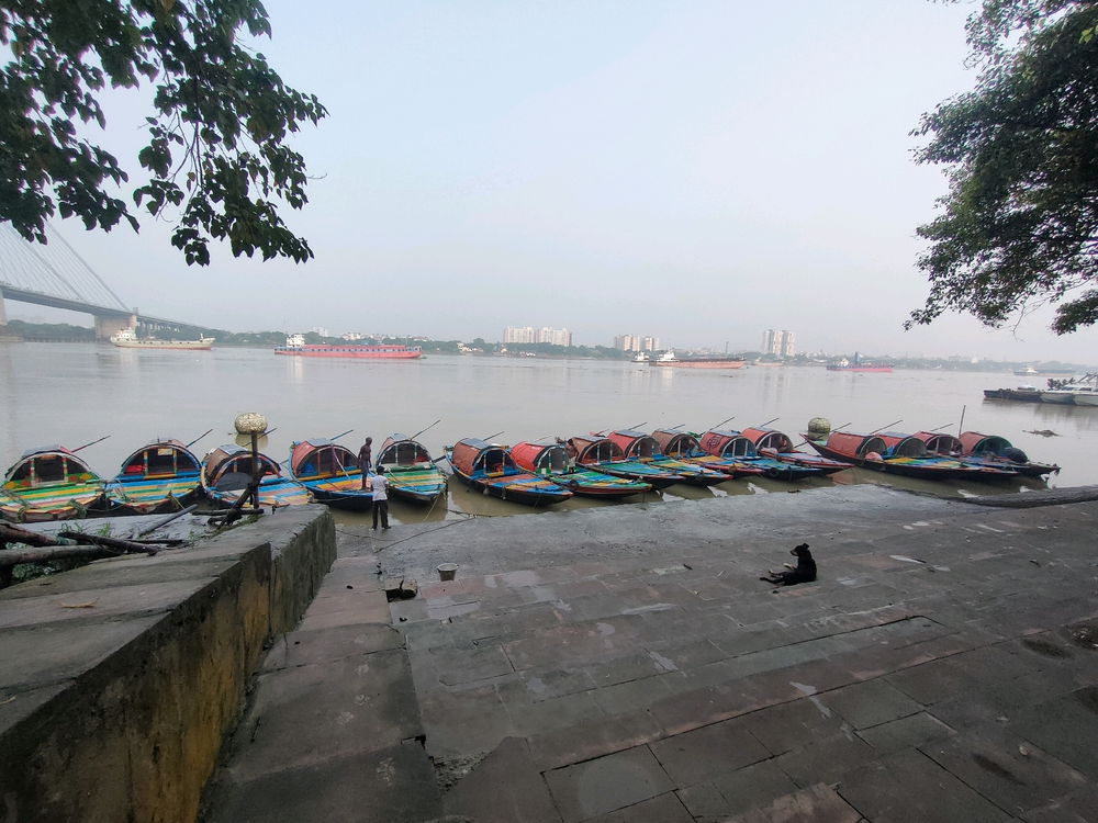 Went for cycling at 6 am and decided to visit Peincep ghat