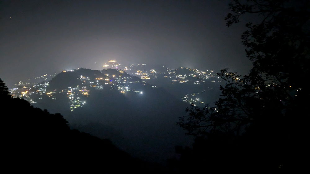 Stars above, lights below