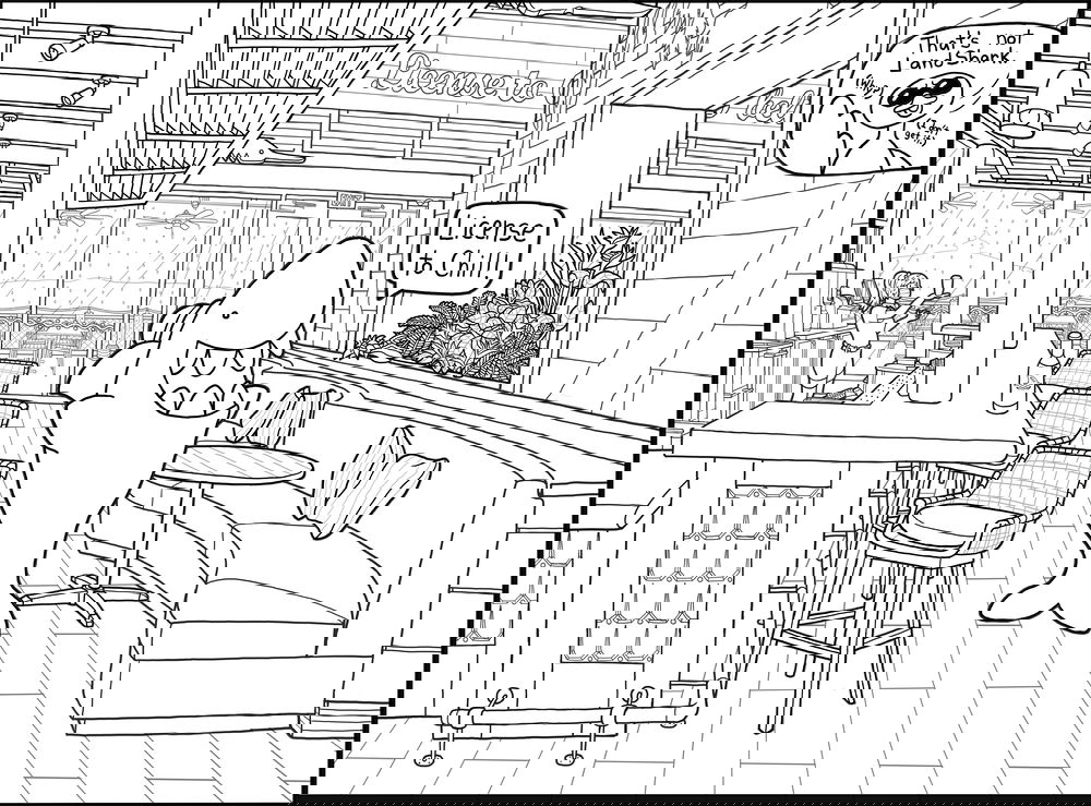 LandShark Coloring Page 4