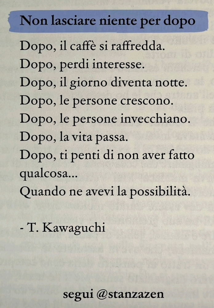 Dopo.... Non esiste