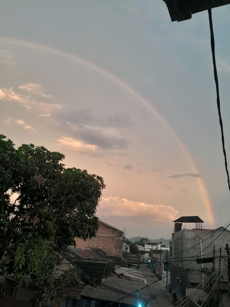 rainbow in the afternoon